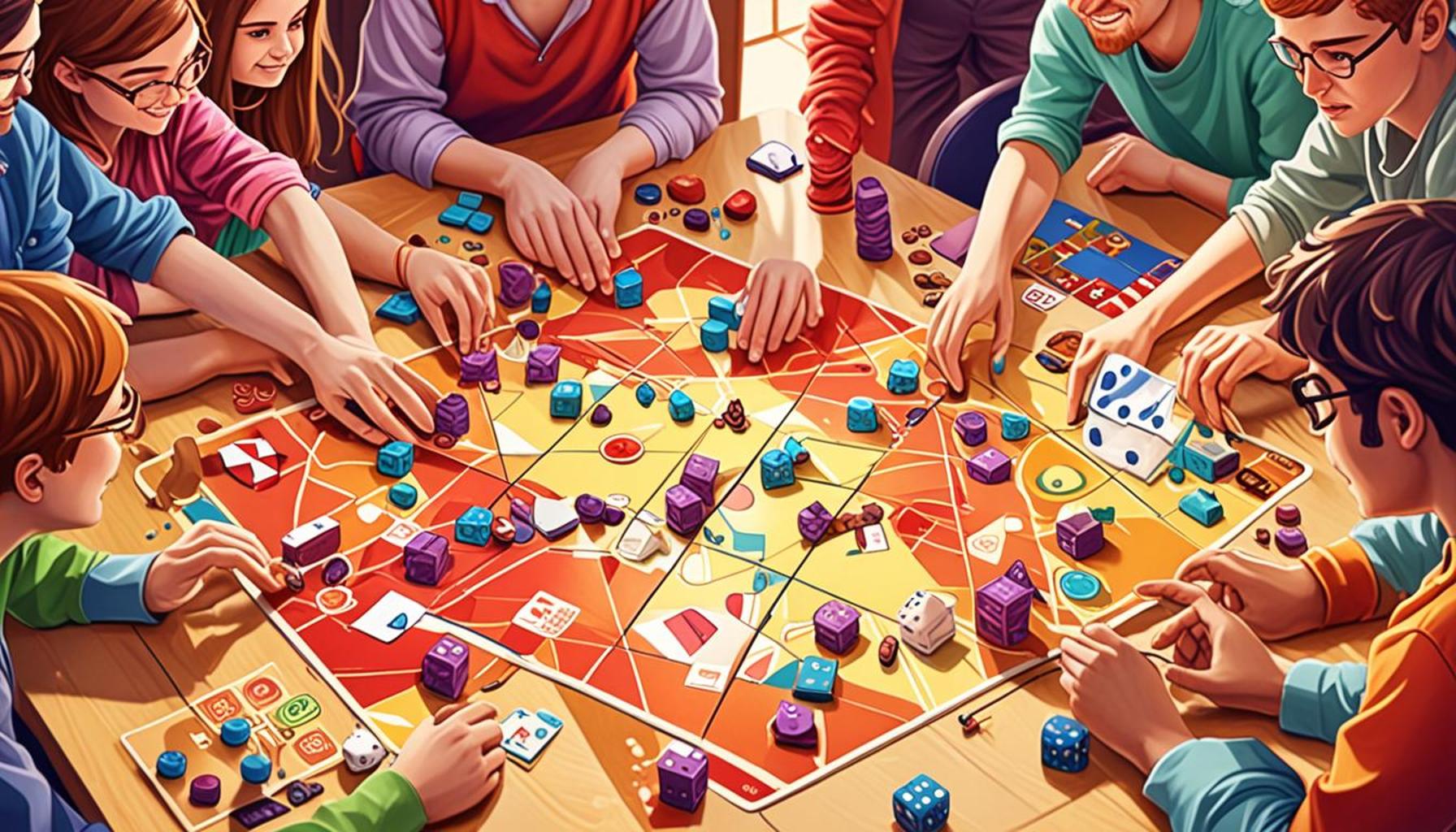 Developing social skills through board games and group challenges